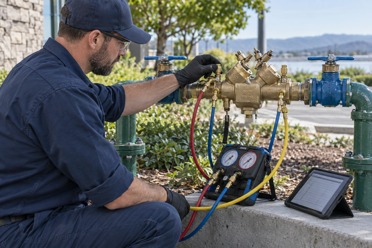 Illustrative backflow inspection and compliance work