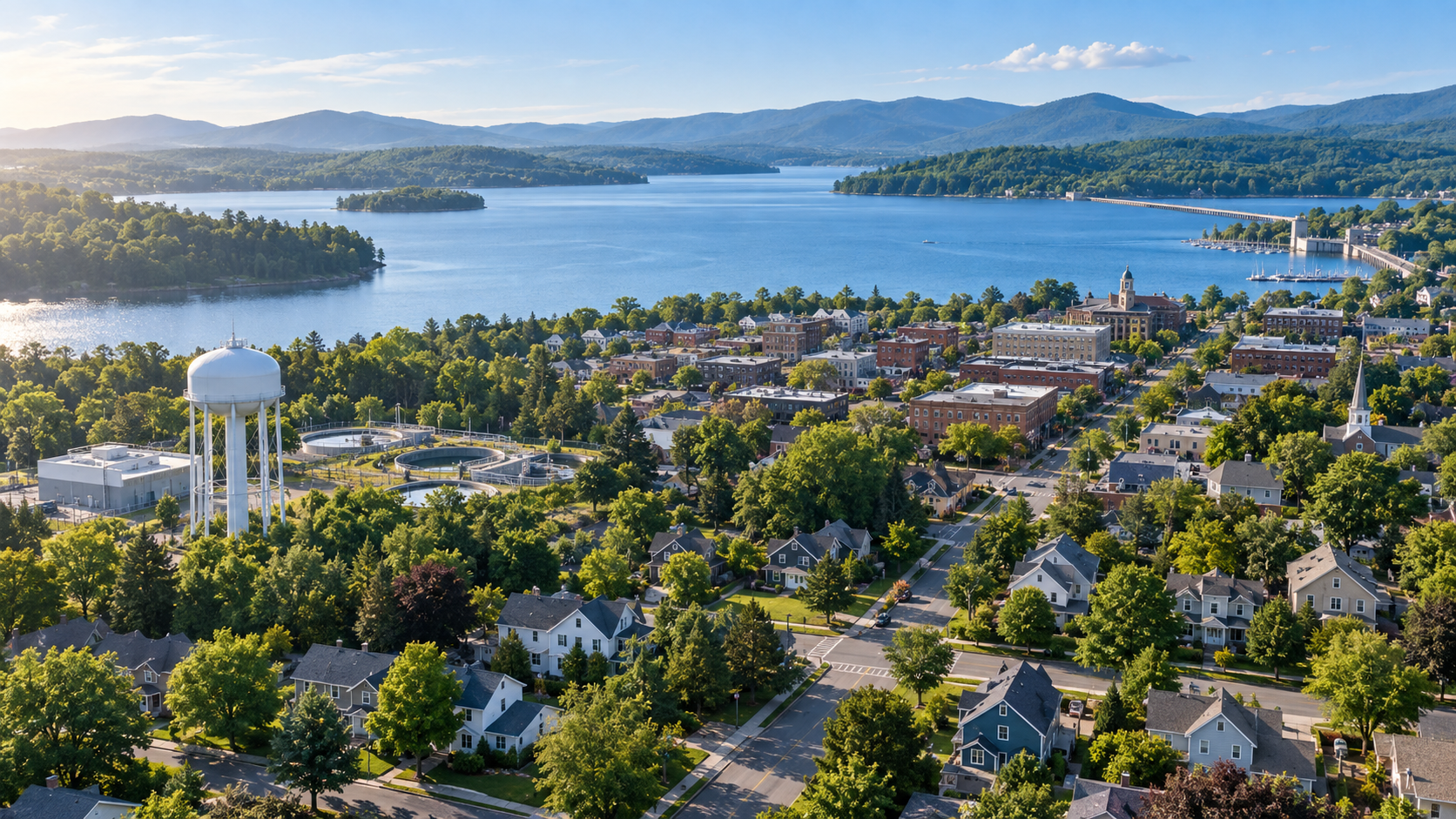 Illustrative community served by municipal utility infrastructure